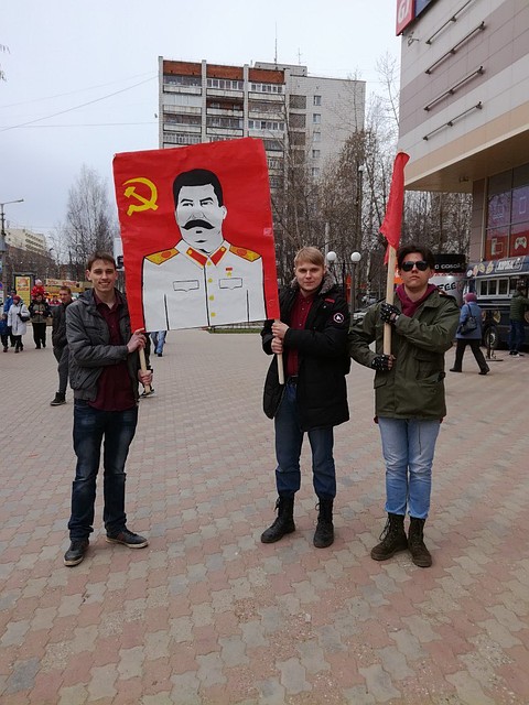 В Сыктывкаре участником "Бессмертного полка" стал Иосиф Сталин