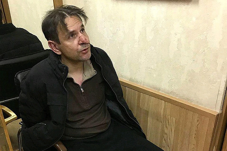 Задержанный за нападение на журналистку Татьяну Фельгенгауэр Борис Гриц. ФОТО Эхо Москвы