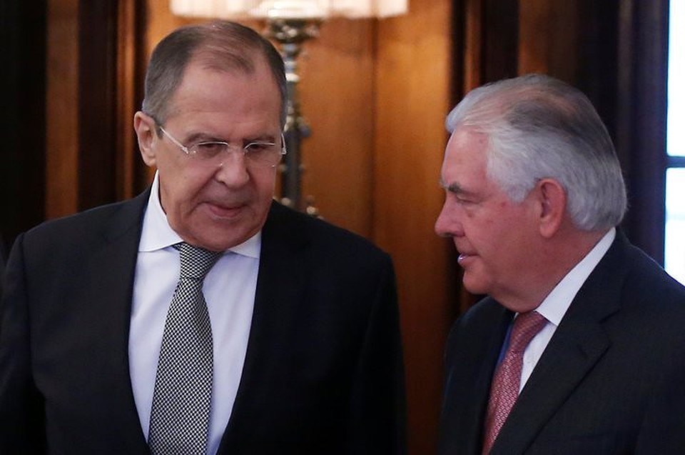 Глава МИД РФ Сергей Лавров и госсекретарь США Рекс Тиллерсон