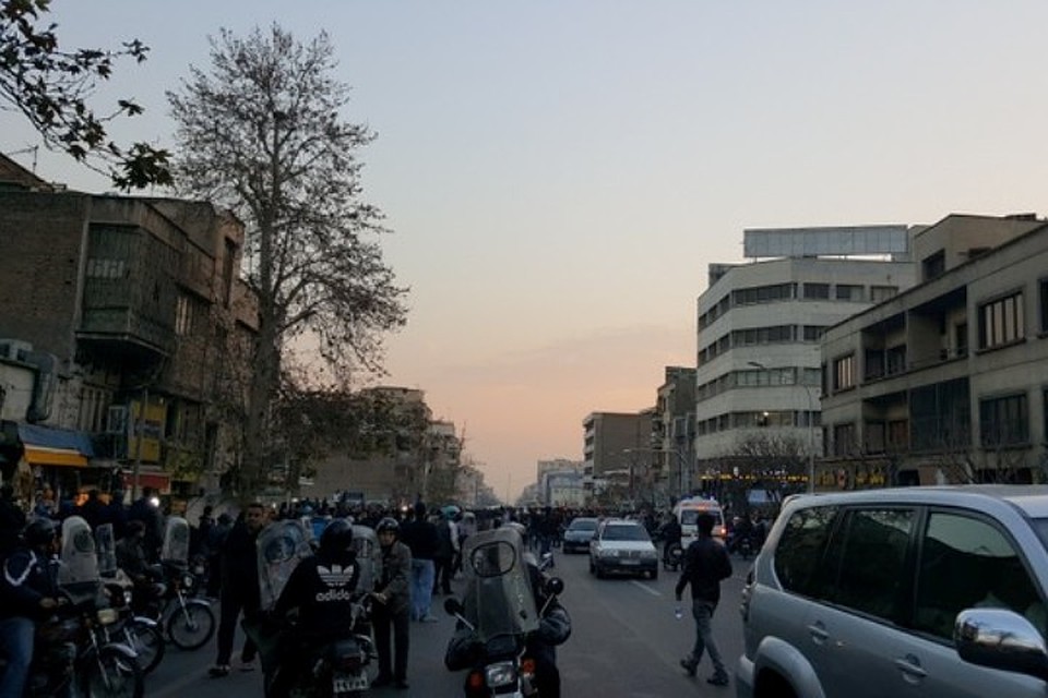 Протестная акция в Тегеране 30 декабря