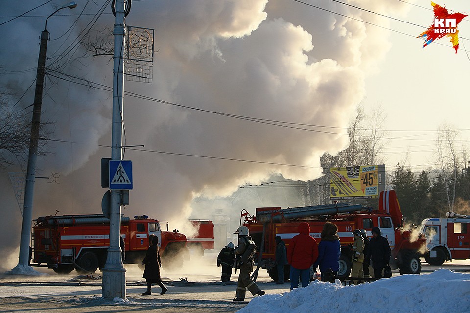 Пожар 21 января 2018 года в Барнауле Фото: Олег УКЛАДОВ