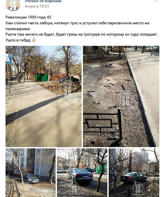 Скриншот поста в сообществе "Регион-36 Воронеж"