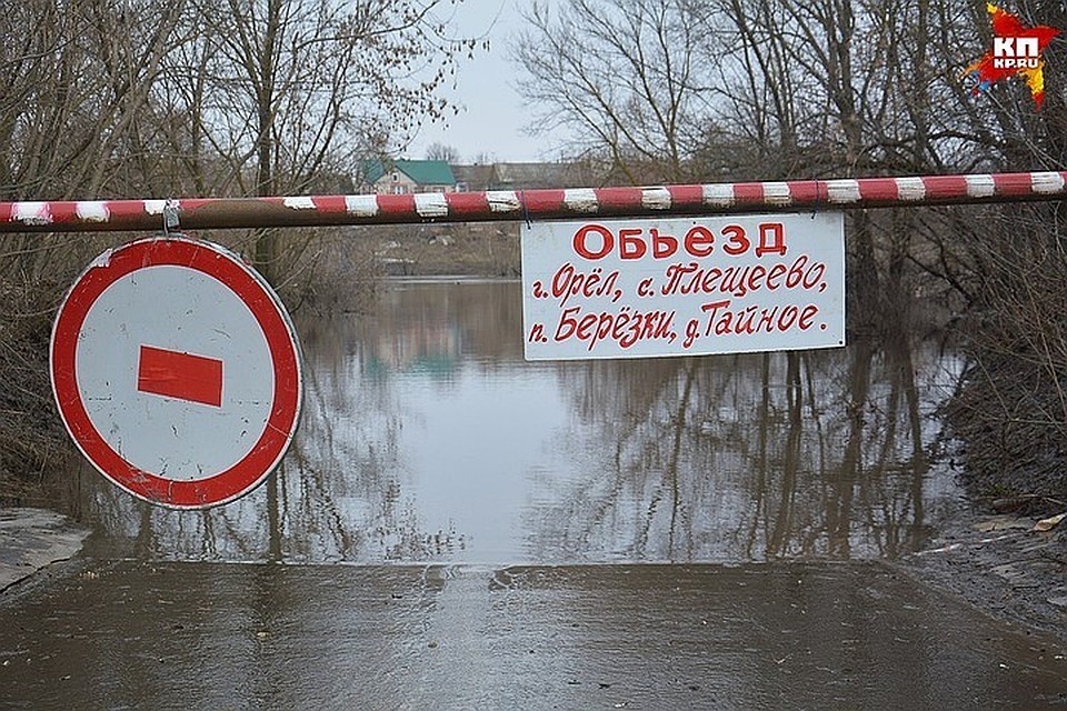 Еще два моста в Орловской области освободились от воды