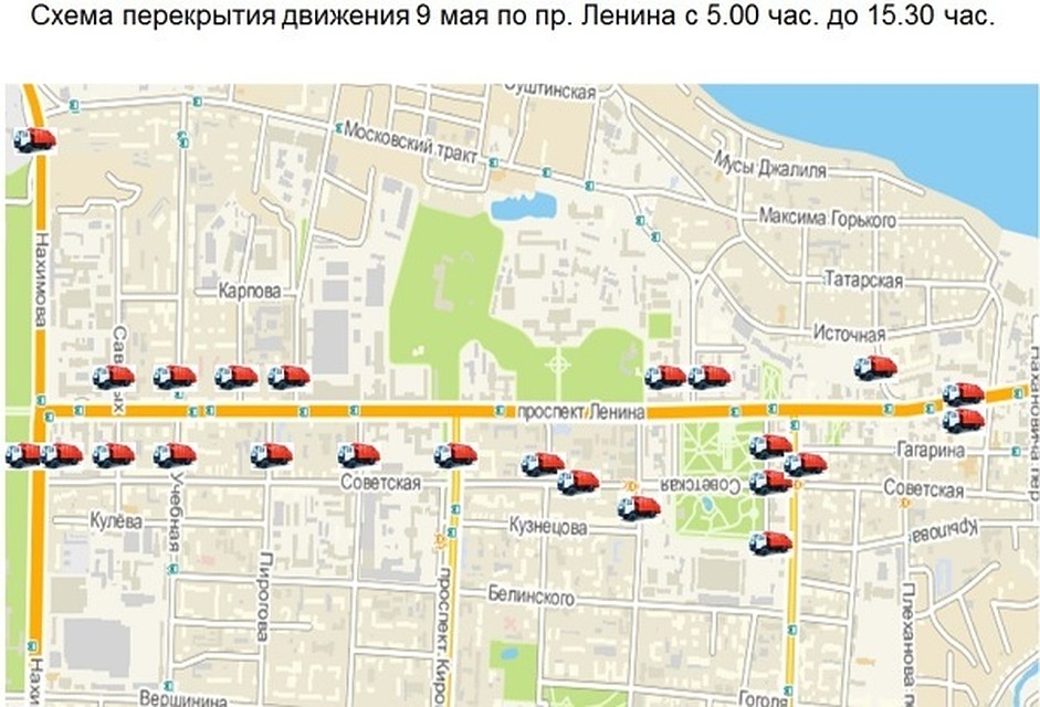Схема перекрытия движения.