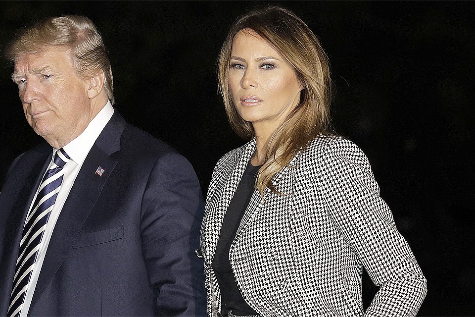 Мелания Трамп с супругом.