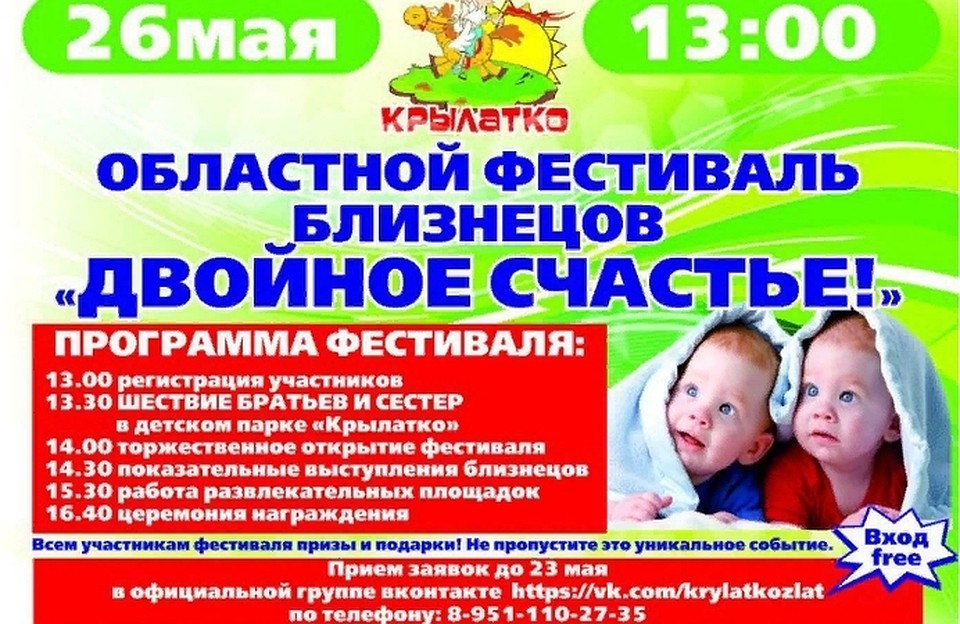 ФОТО: vk.com "Областной фестиваль близнецов "Двойное счастье"