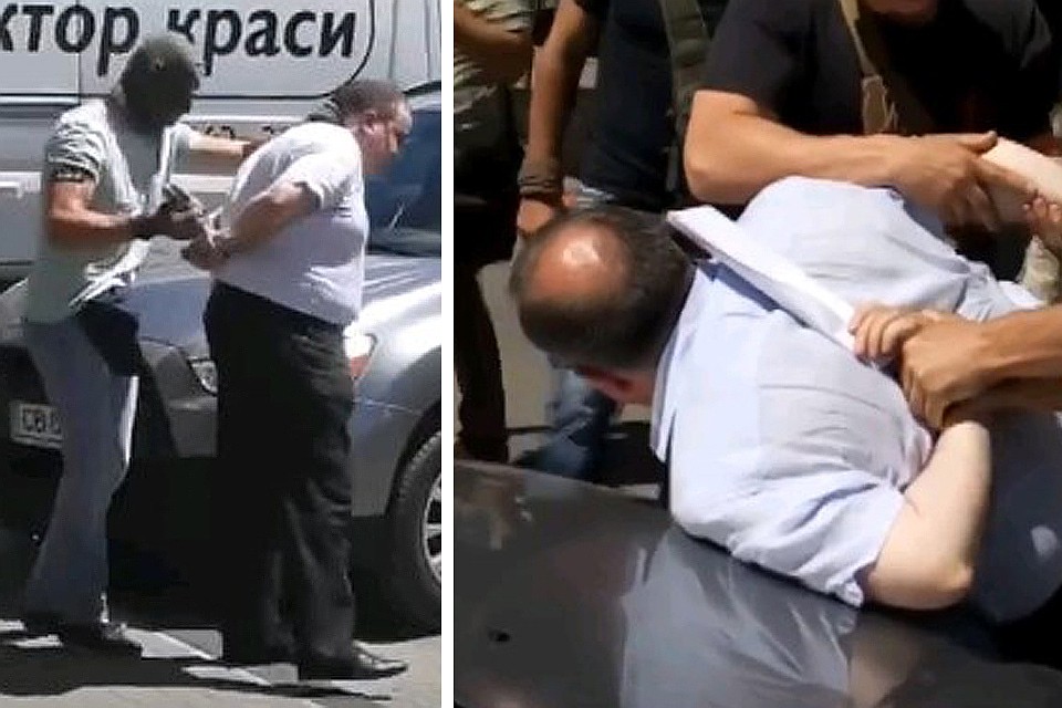 Задержание "организатора покушения" на Аркадия Бабченко Бориса Германа. Кадр из видео СБУ