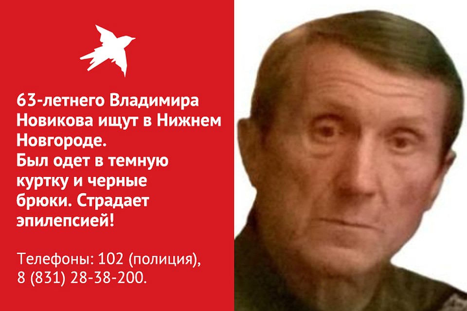 В Нижнем Новгороде разыскивают 63-летнего Владимира Новикова