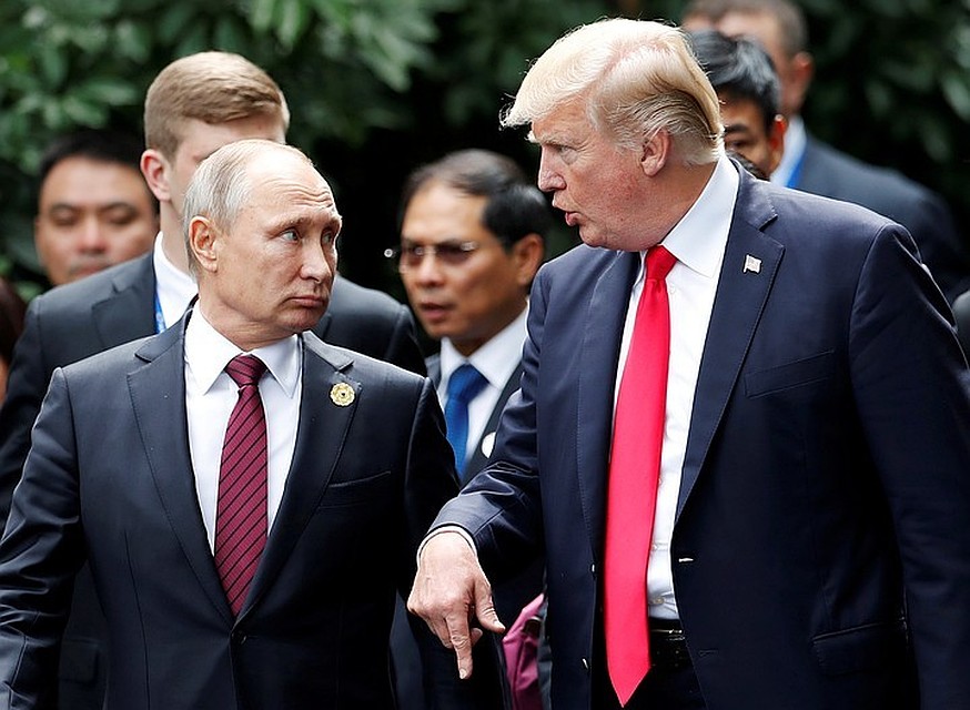 Президент США Дональд Трамп и российский лидер Владимир Путин