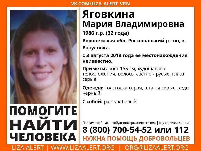 Лиза Алерт Воронеж