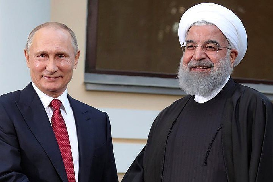Президент России Владимир Путин и глава Ирана Хасан Роухани
