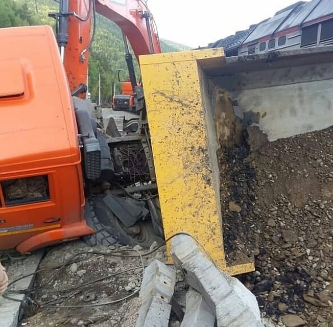 Столкновение поезда и КамАЗа