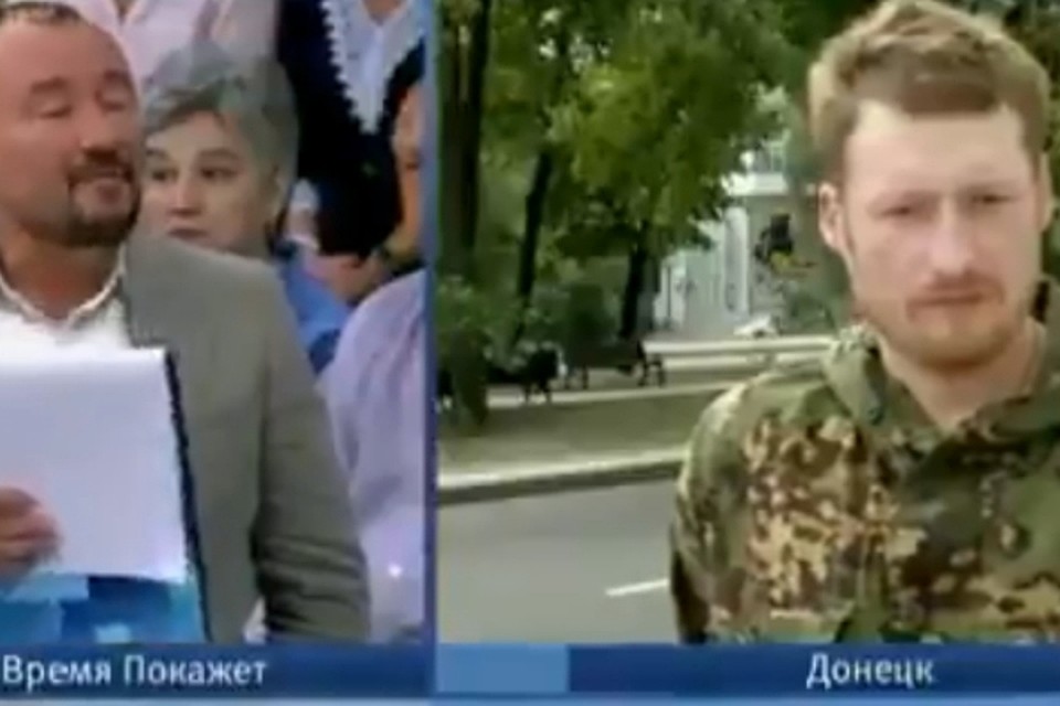 Ведущий Артем Шейнин (слева) и военкор Семен Пегов