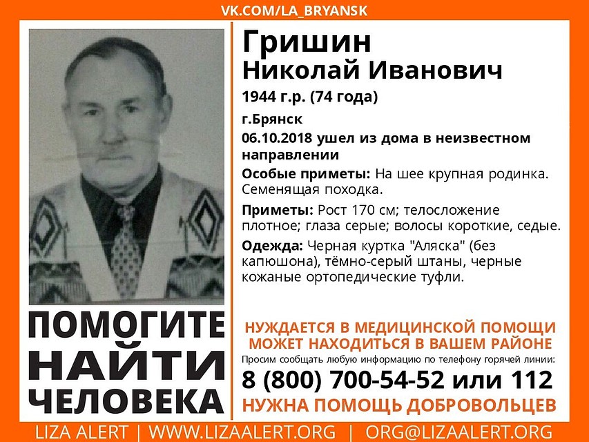 Фото: поисковый отряд "Лиза Алерт" Брянск"