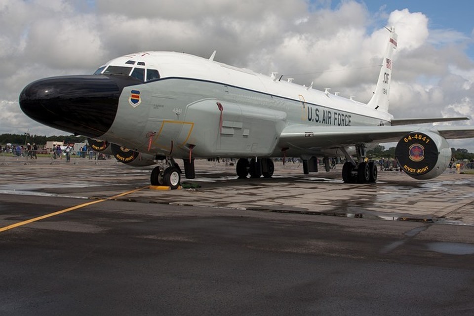 Cтратегический самолет военно-воздушных сил США Boeing RC-135U
