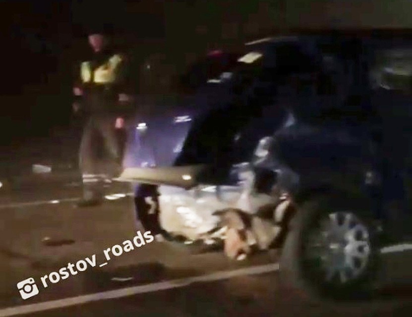 Стоп-кадр из видео с места ДТП, паблик @rostov_roads в Instagram.