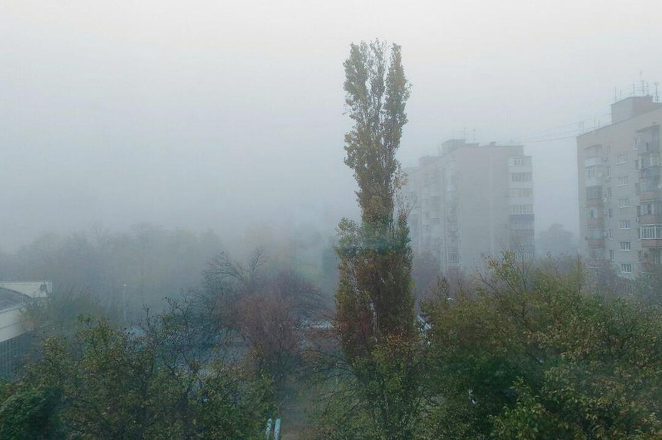 Туман окутал весь город.