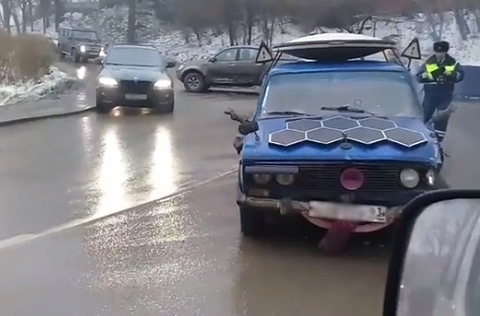 Стоп-кадр из видео паблика @rostov_roads в Instagram.