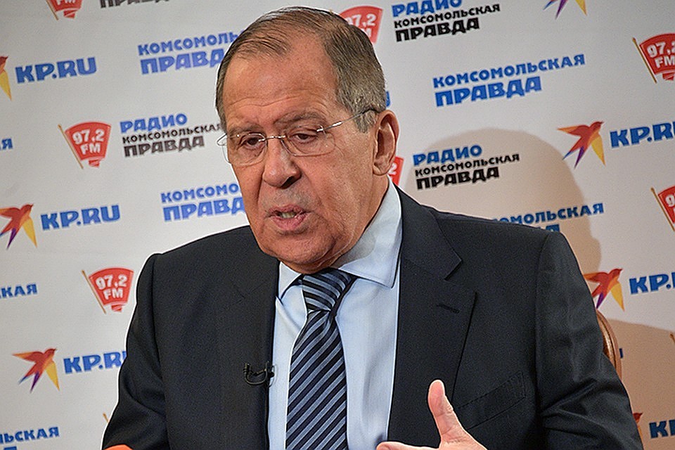 Министр иностранных дел России Сергей Лавров в эфире Радио «Комсомольская правда» отвечает на вопросы наших журналистов