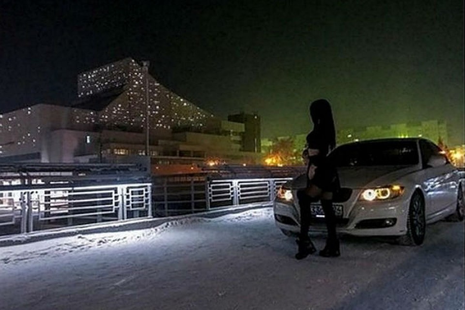Заехавшую на BMW на вантовый мост ради лайков оштрафуют на 2 тысячи. Фото: соцсети.