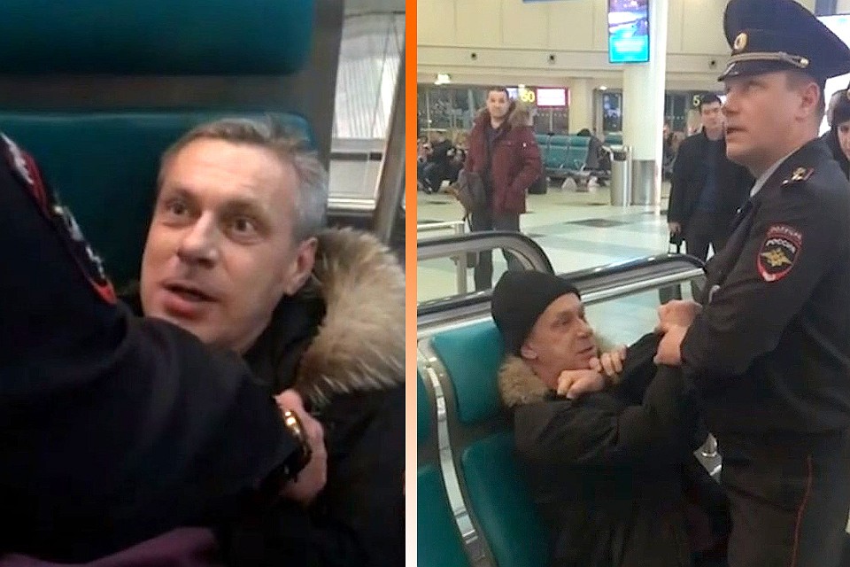 В ответ на требование сотрудников полиции успокоиться последовал поток брани.