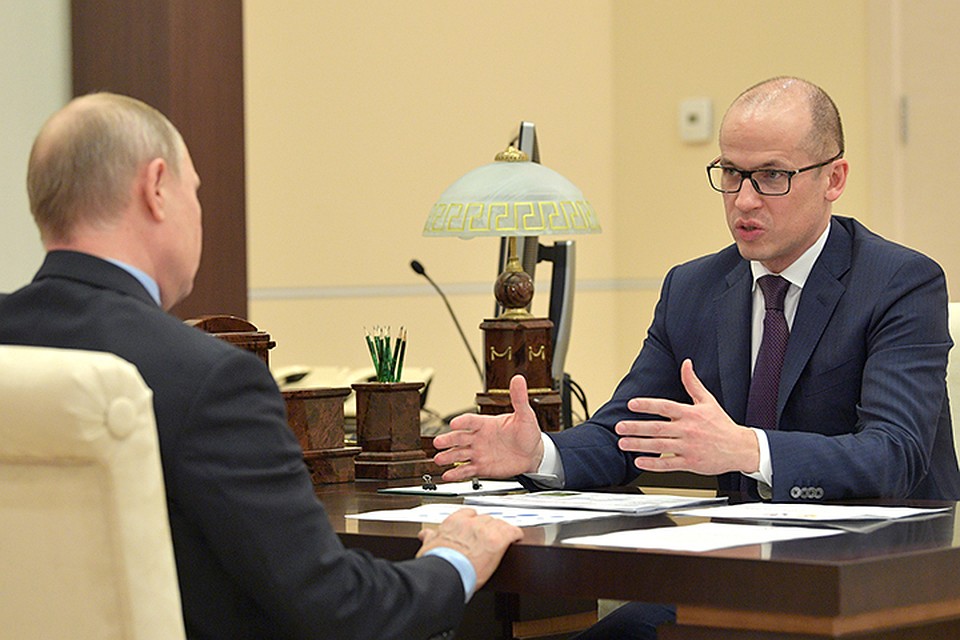 Александр Бречалов начал встречу с президентом с беспроигрышного хода. Фото: Алексей Дружинин/ТАСС