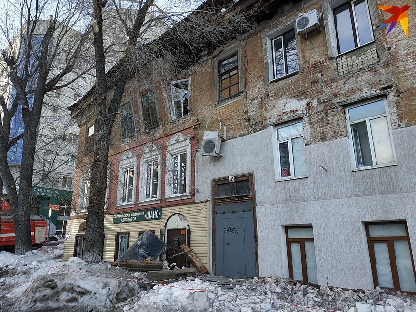 В Саратове рухнула стена памятника архитектуры