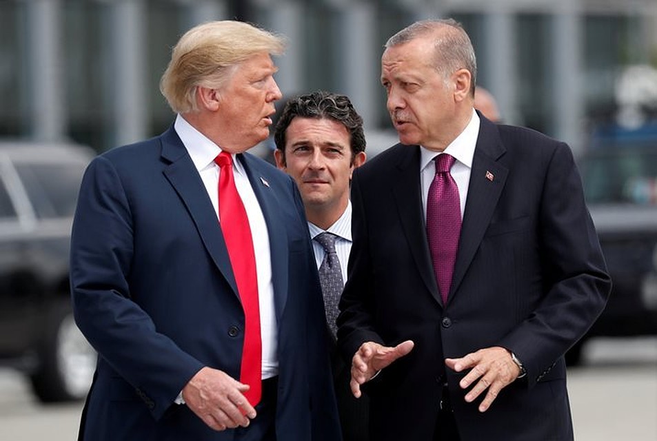 Президент США Дональд Трамп и лидер Турции Реджеп Тайып Эрдоган