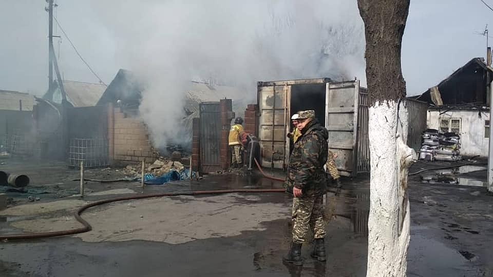 Пожар локализовали в 13:18