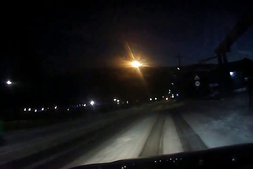 В Эвенкии сняли на видео падение небесного тела. Стоп-кадр видео