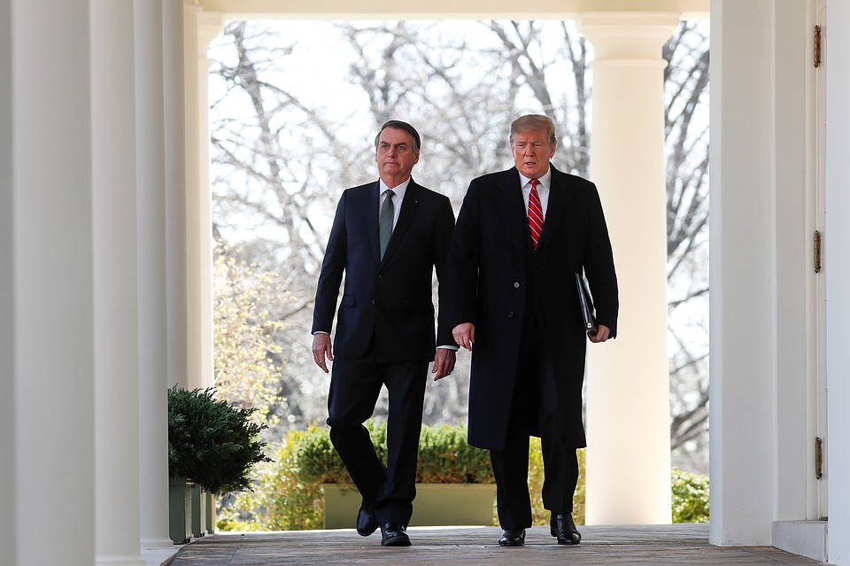 Президент Бразилии Жаир Болсонару и президент США Дональд Трамп