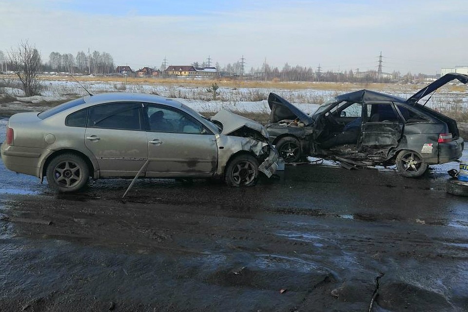 Лобовая авария произошла на автодороге проспект Победы – поселок Железнодорожный. Фото: УГИБДД по Челябинской области