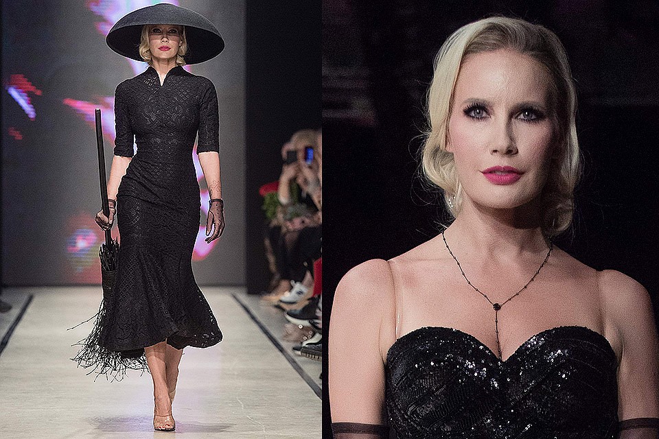 Елена Летучая во время показа на Mercedes-Benz Fashion Week Russia.