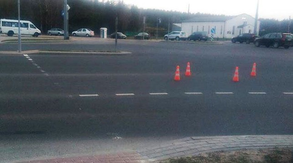 Место происшествия. Фото УГАИ УВД Гродненского облисполкома.