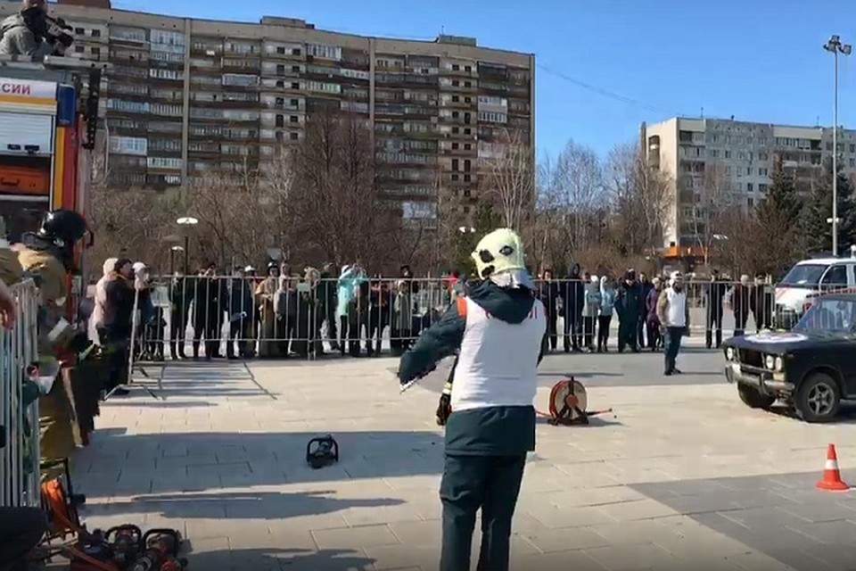 В центре Тюмени турнир МЧС Уральского округа. Фото vk.com
