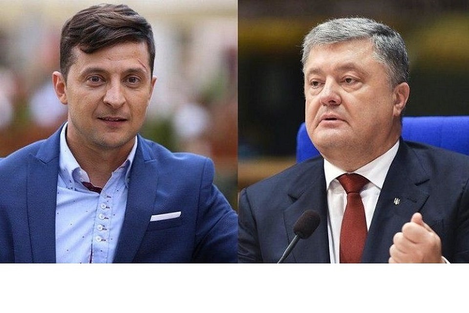 Дебаты Зеленского и Порошенко. Фото: strana.ua