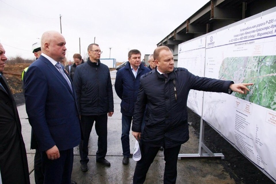 Сергей Цивилев проверил строительство дороги в обход Мариинска Фото: "ВКонтакте"