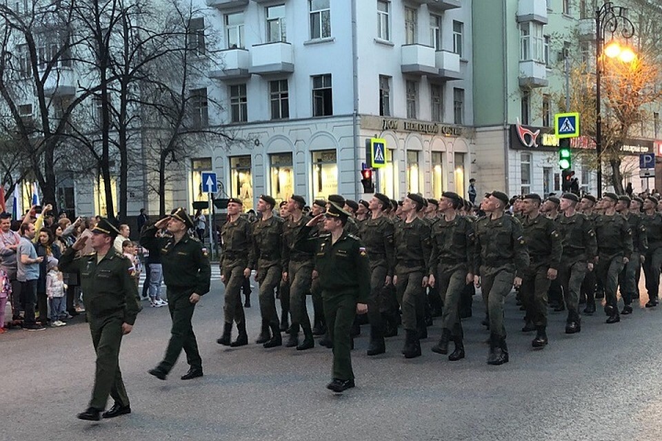 В Тюмени прошла первая репетиция Парада Победы