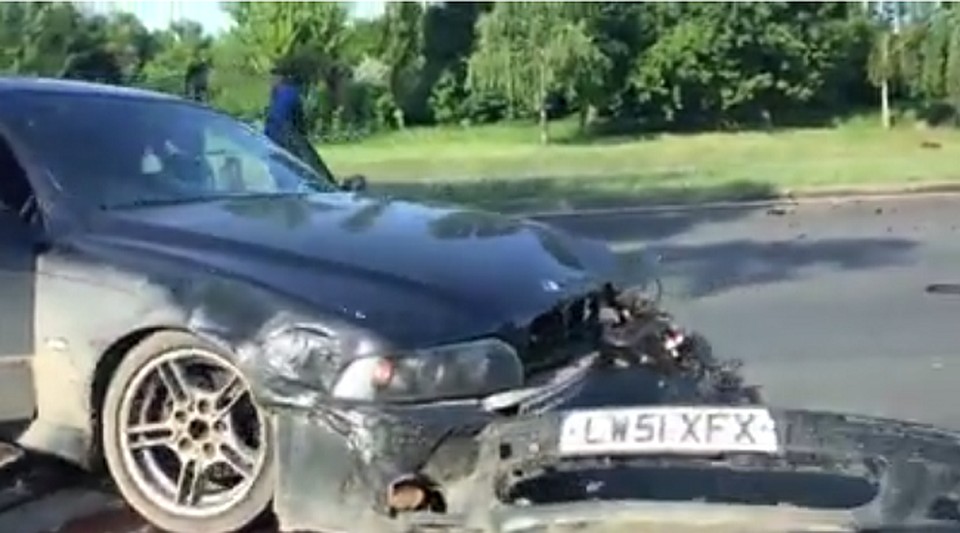 Авария произошла в столичном секторе Ботаника. Фото: скриншот из видео