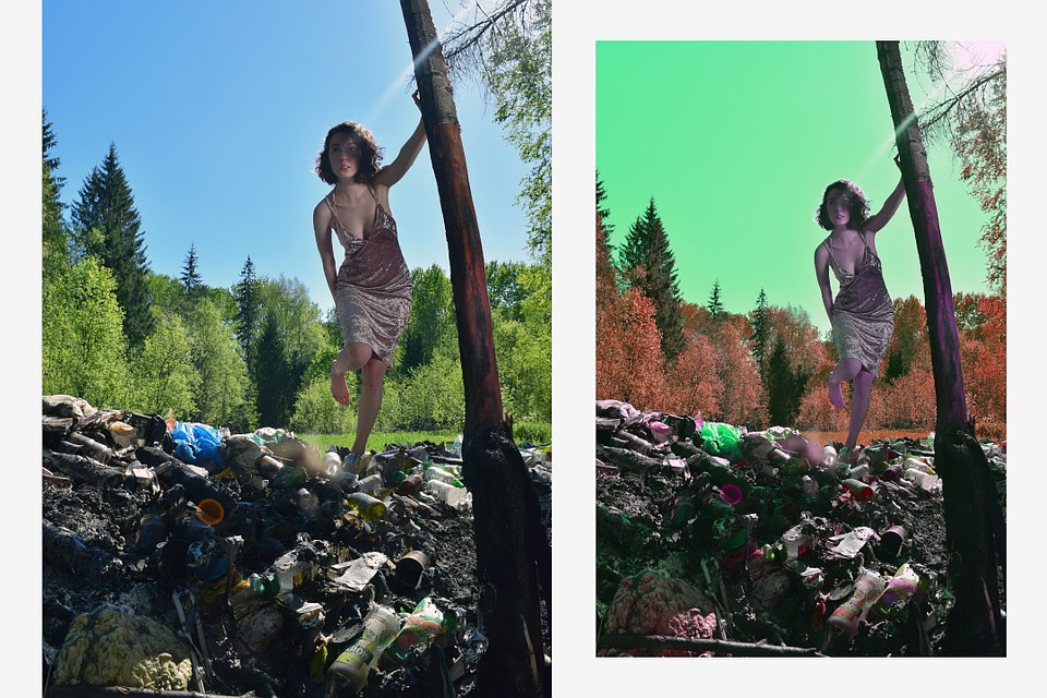 Активисты из Нелидово провели фотосессию на свалке мусора, оставленного отдыхающими. Фото: petrushka.online