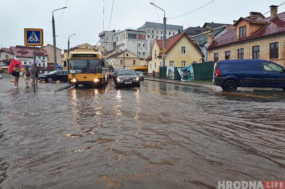 Гродно затопил ливень. Фото: hrodna.life