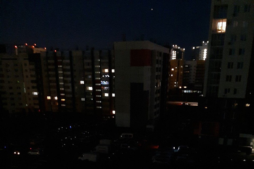 Тополинка погрузилась во тьму. Фото: Александра Романова, соцсети