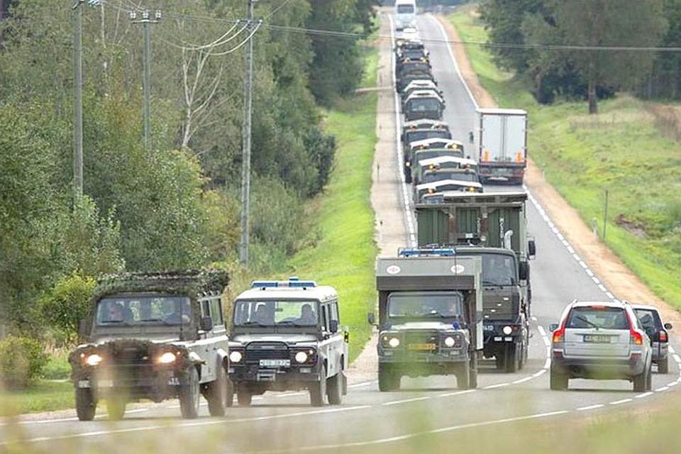 Во время военных учений "Baltops 2019" по дорогам Латвии будет передвигаться военная техника. Фото: с сайта bb.lv