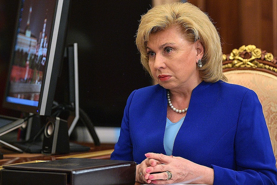 Уполномоченный по правам человека в РФ Татьяна Москалькова во время встречи с президентом РФ Владимиром Путиным в Кремле. Фото Алексей Дружинин/пресс-служба президента РФ/ТАСС