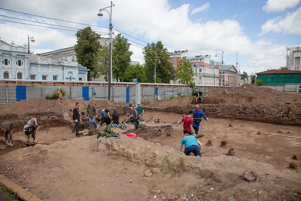 Место, где проводятся раскопки