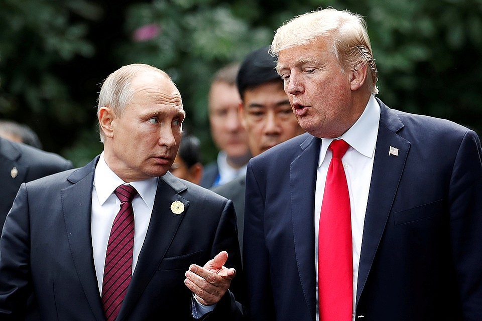 Президент США Дональд Трамп и президент России Владимир Путин.