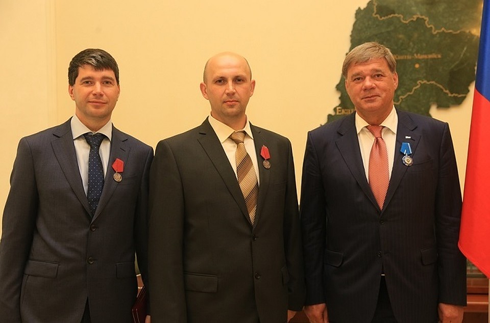 Павел Колпаков, Константин Миронов и Алексей Кушнарев. Фото: пресс-служба ЕВРАЗа