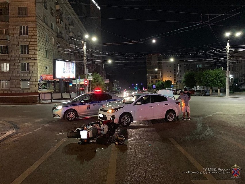 Байкер попал в больницу.