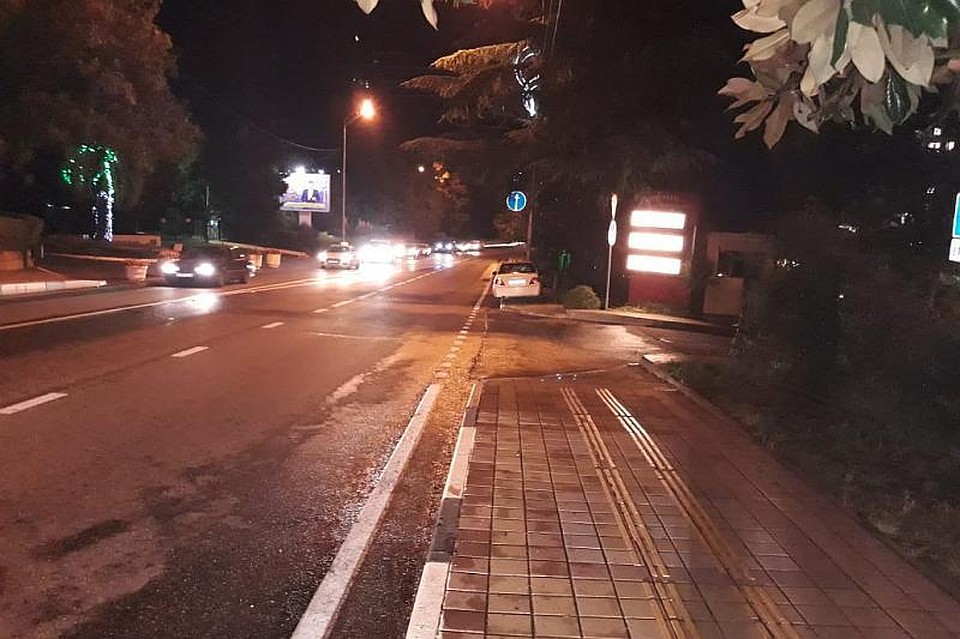 Место ДТП. Фото: ОГИБДД УВД по Сочи