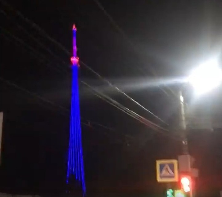 Телевышка засияет огнями
